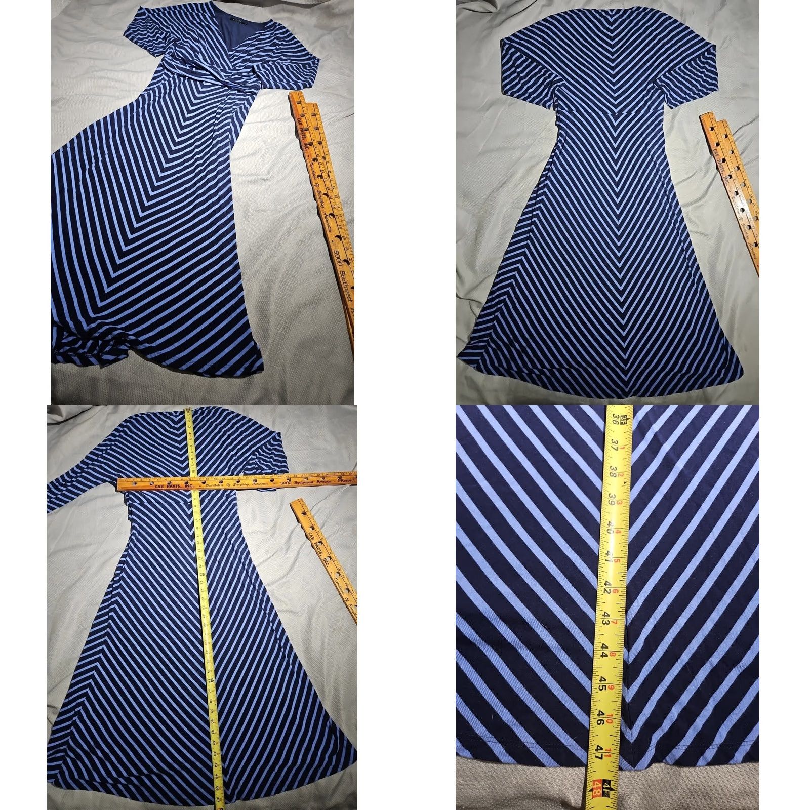 Ralph Lauren VINTAGE? No. Ralph Lauren Black Label Womens Dress Blue Small Long Stretchy Shift Geometric Dress Size M / US 6-8 / IT 42-44 - 8 Thumbnail