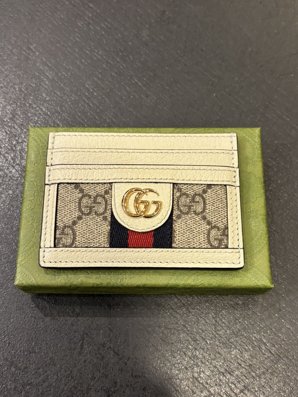 Gucci Gucci GG Supreme Ohpidia Monogram Cardholder Size ONE SIZE - 1 Thumbnail