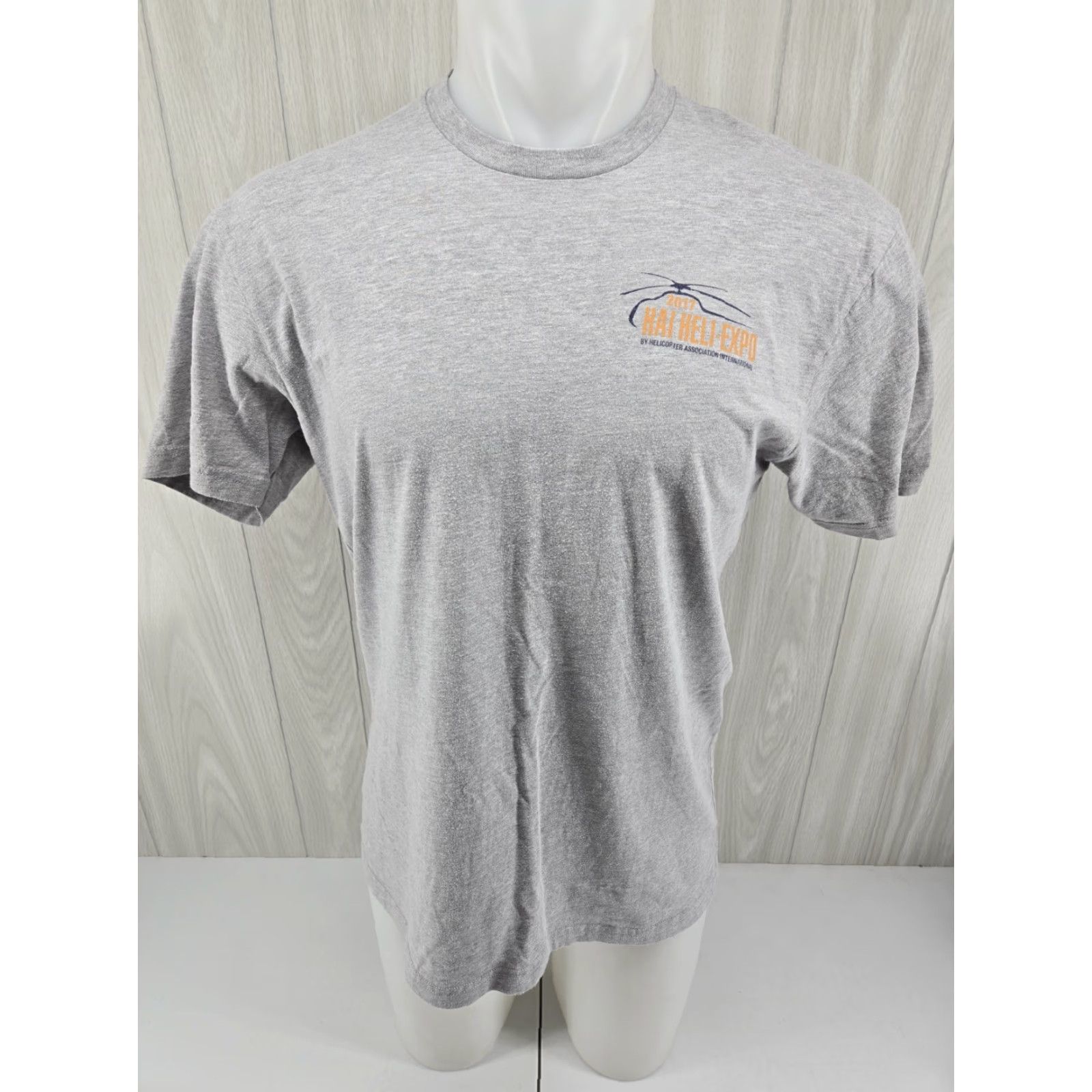 Next Level HAI Heli Expo 2017 Dallas TX Gray Mens T Shirt Size Large Size US L / EU 52-54 / 3 - 3 Thumbnail