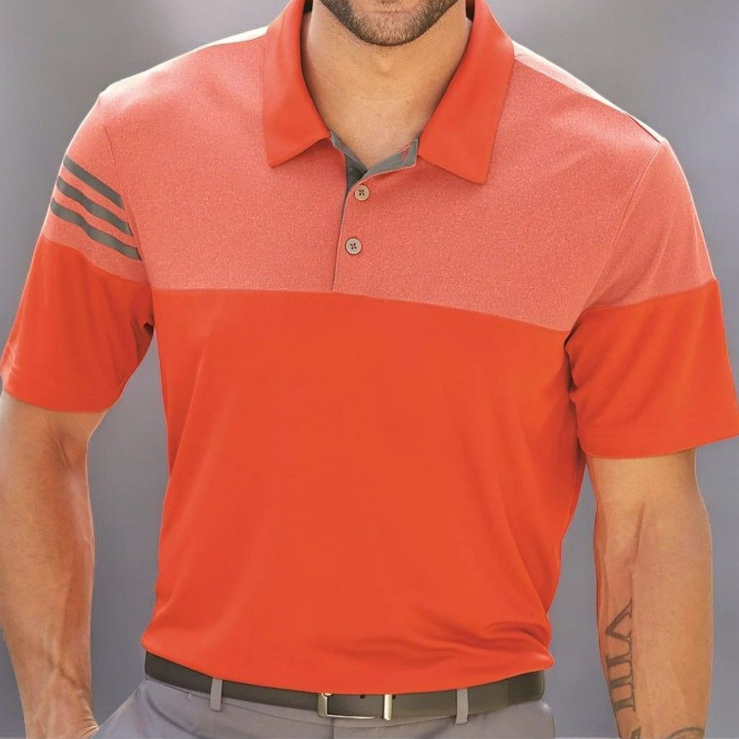 Adidas Adidas Two Tone Orange Golf Polo Shirt NEW XL Size US XL / EU 56 / 4 - 2 Thumbnail