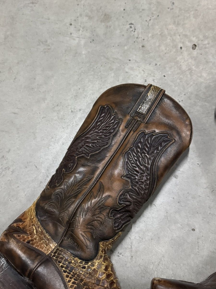 Sancho Boots Sancho Mexico Vintage Western Cowboy Python Boots Size US 7 / EU 40 - 16 Thumbnail