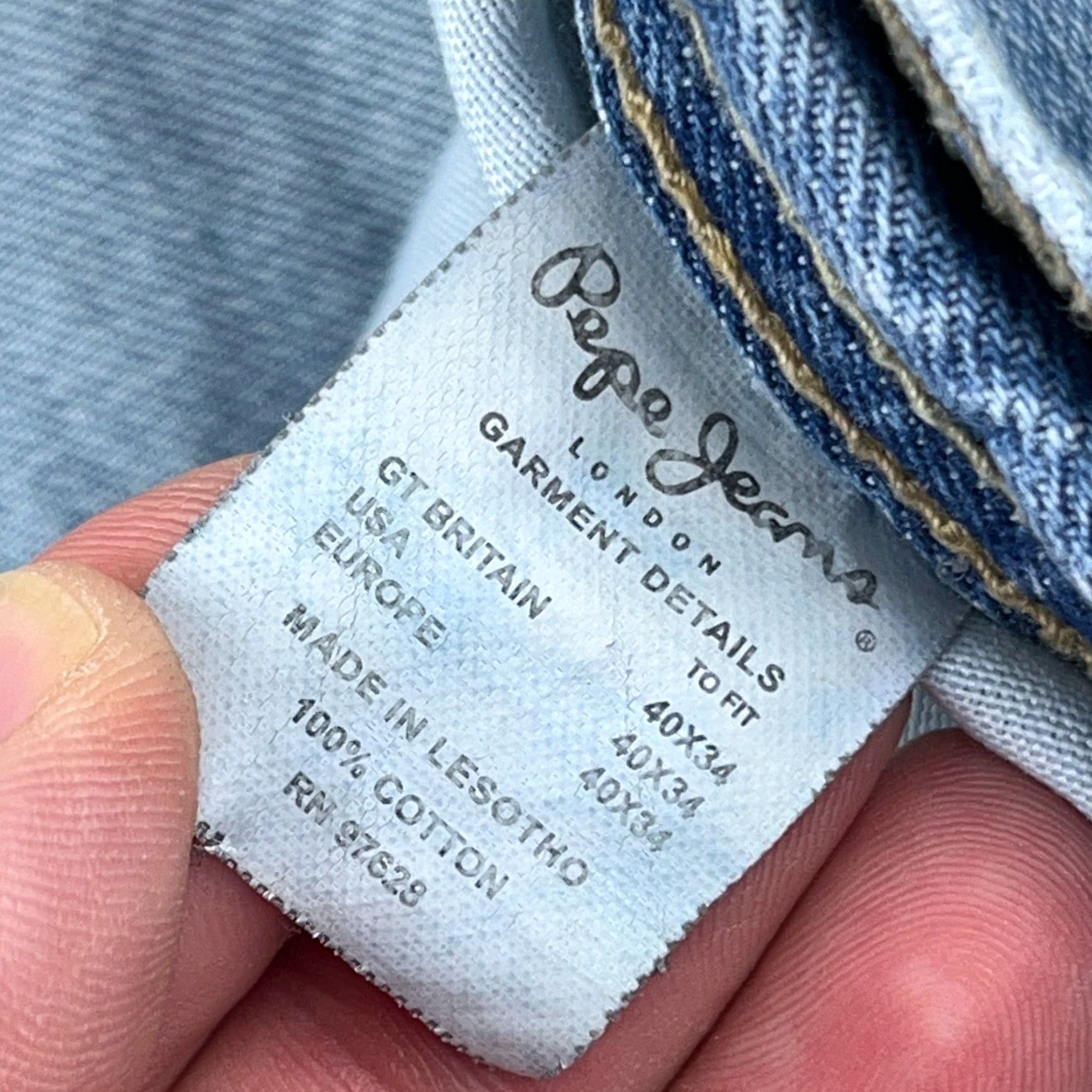 Pepe Jeans VINTAGE Pepe Jeans Jeans 40x34 Baggy Loose Fit Med Wash Grunge Hip Hop Faded Mens Size US 40 / EU 56 - 4 Thumbnail