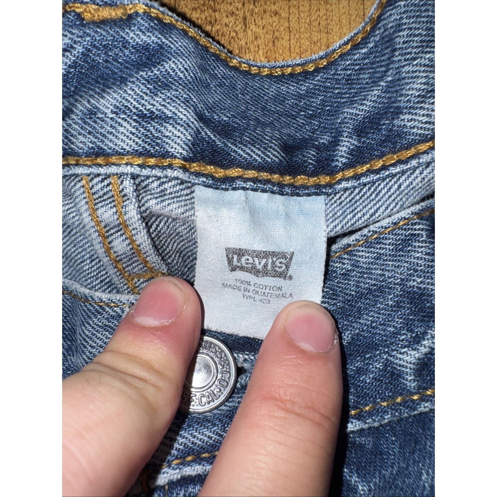 Levi's × Vintage Vintage Levi’s 501 Jeans Distressed Button Fly Straight Leg Size US 36 / EU 52 - 8 Thumbnail