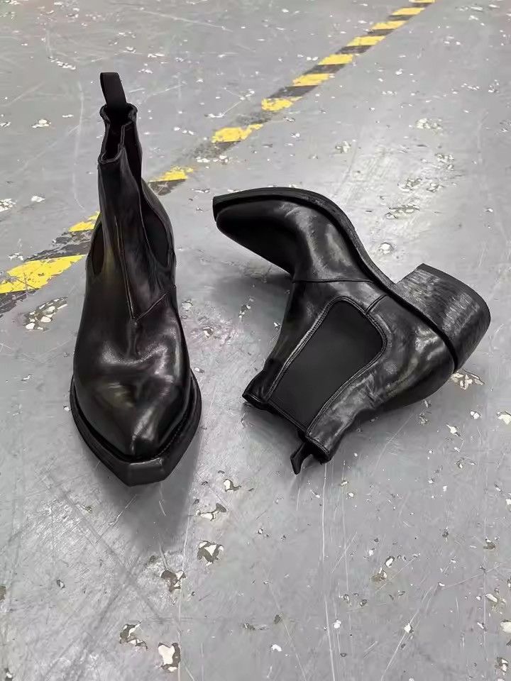 Japanese Brand Real Cow Genuine Leather Designer British Chelsea Boots Size US 11 / EU 44 - 6 Thumbnail