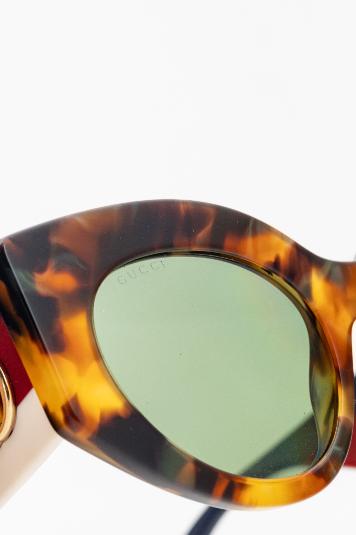 Gucci Gucci GG0275S Havana Tortoiseshell Web Cat-Eye Sunglasses Size ONE SIZE - 7 Thumbnail