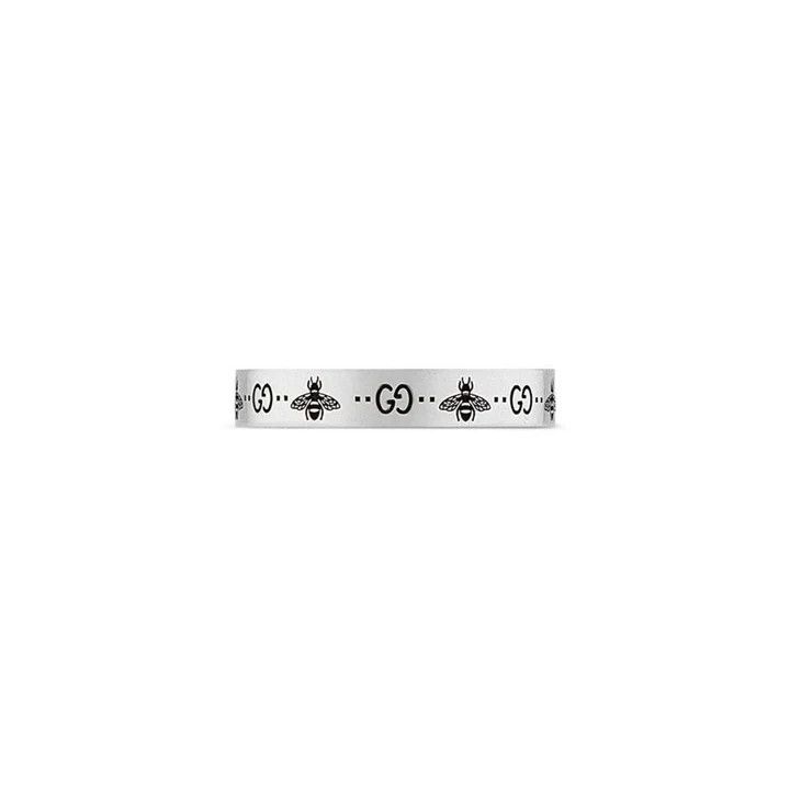 Gucci oc11z0126 Size: 19 / Signature Bee Engraved Ring In Silver Size ONE SIZE - 3 Thumbnail
