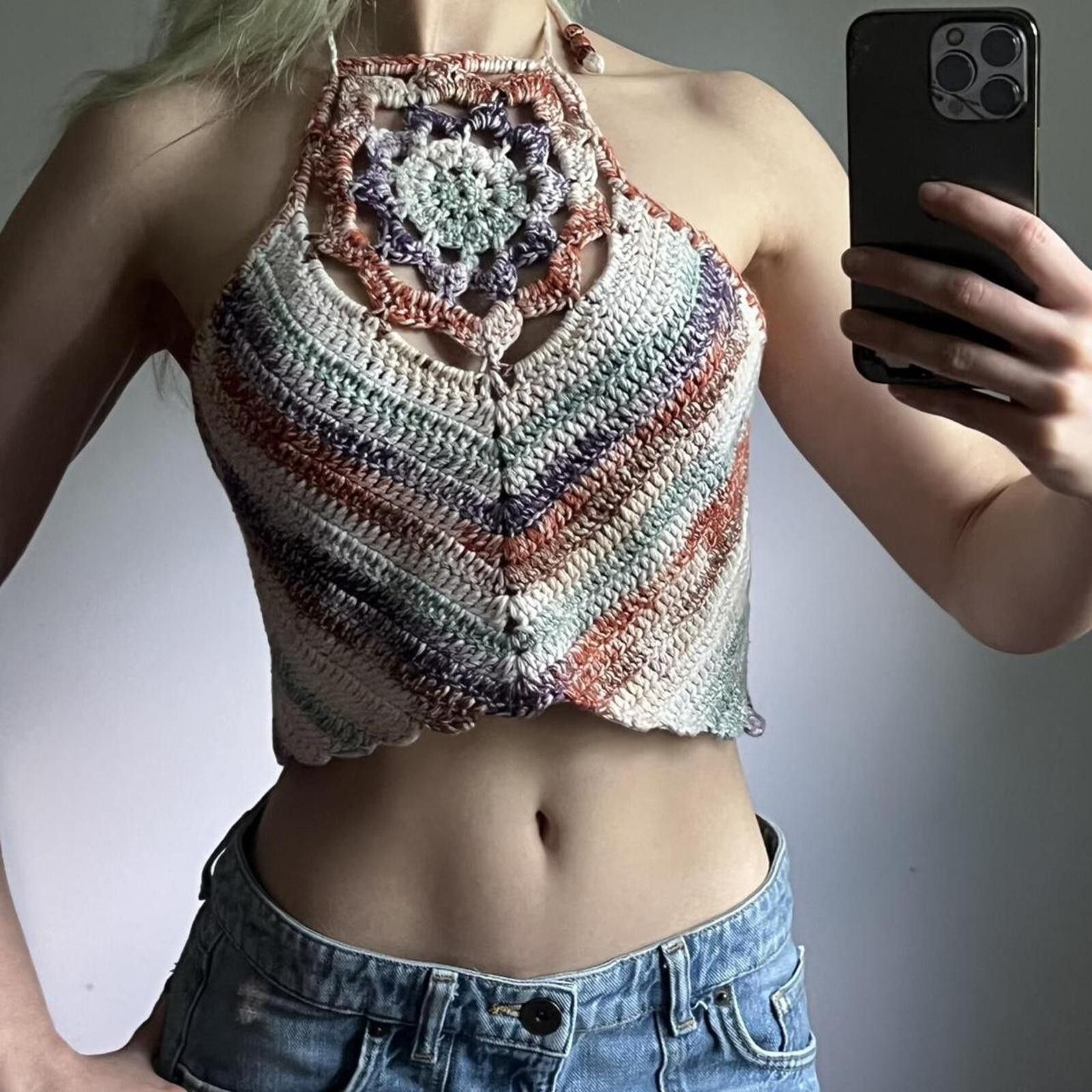 Other handmade crochet halter top Size M / US 6-8 / IT 42-44 - 7 Thumbnail