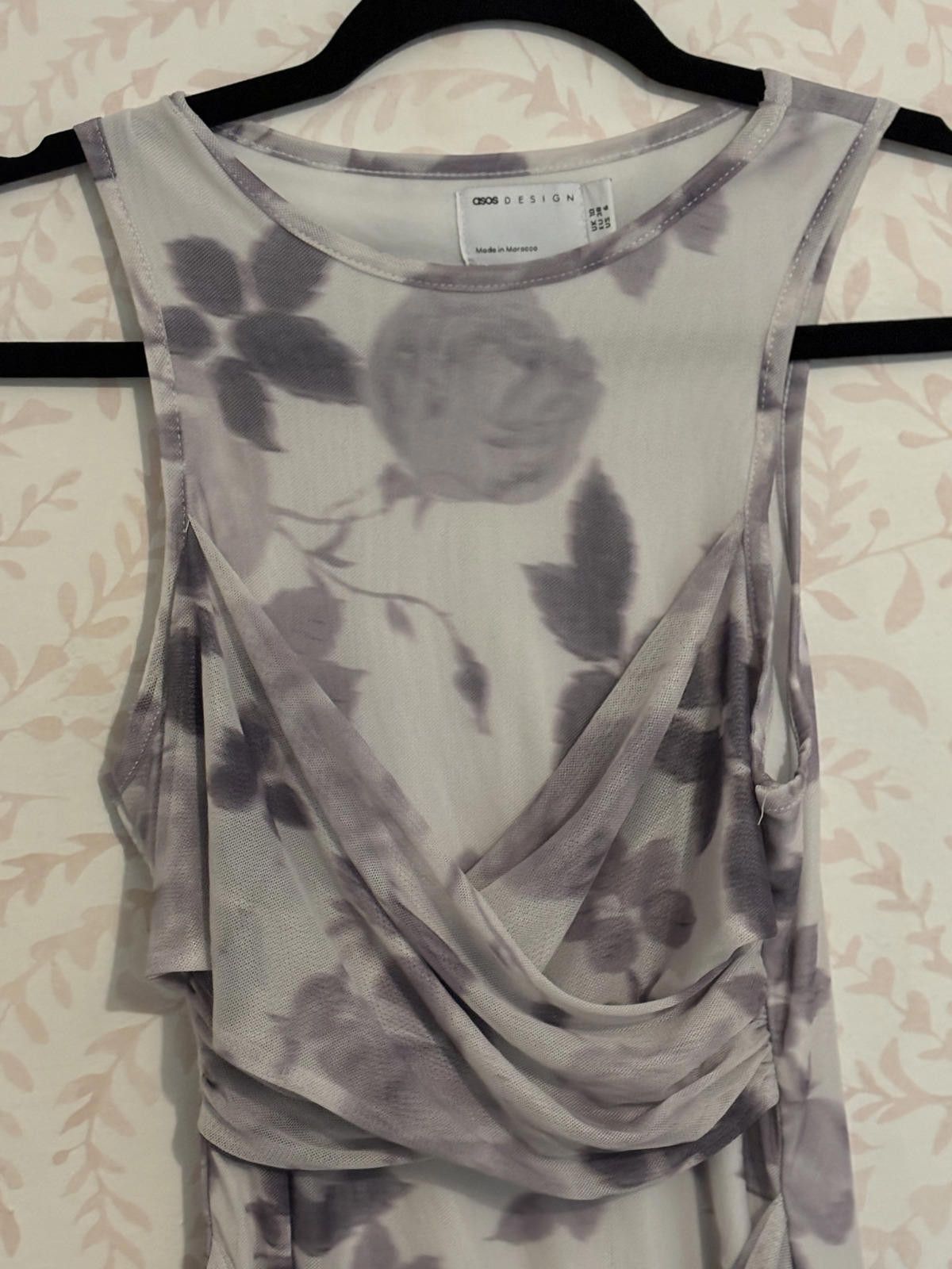 Designer NWOT ASOS DESIGN Floral Bodycon Dress Size M / US 6-8 / IT 42-44 - 2 Thumbnail