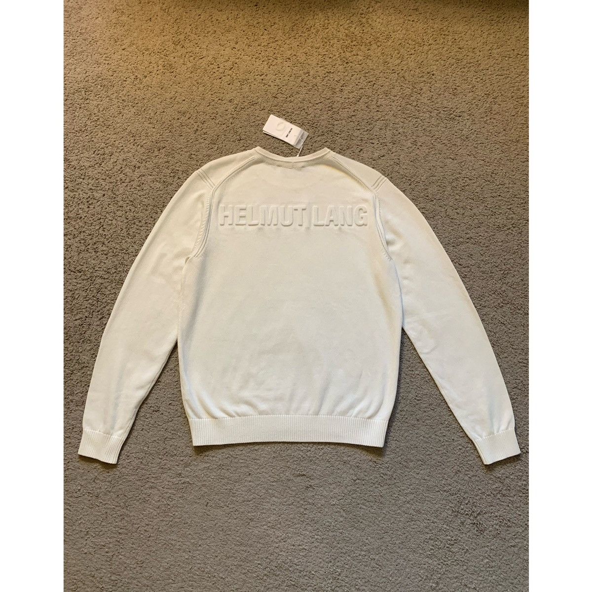 Helmut Lang HELMUT LANG LOGO CREW KNIT Size US L / EU 52-54 / 3 - 1 Thumbnail
