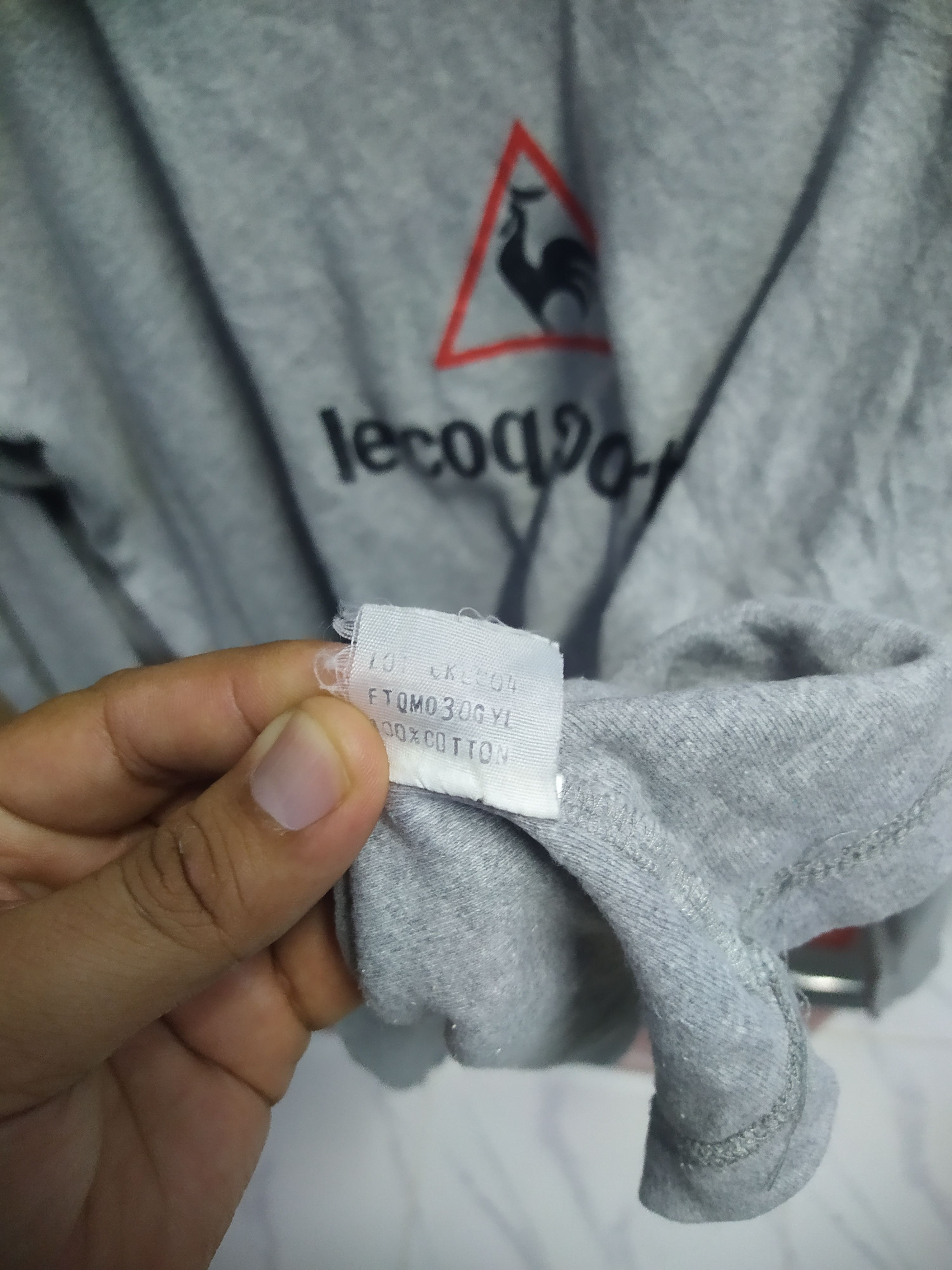 Vintage Vintage Le Coq Sportif France Polo Shirt Grey Big Logo Size US L / EU 52-54 / 3 - 5 Thumbnail