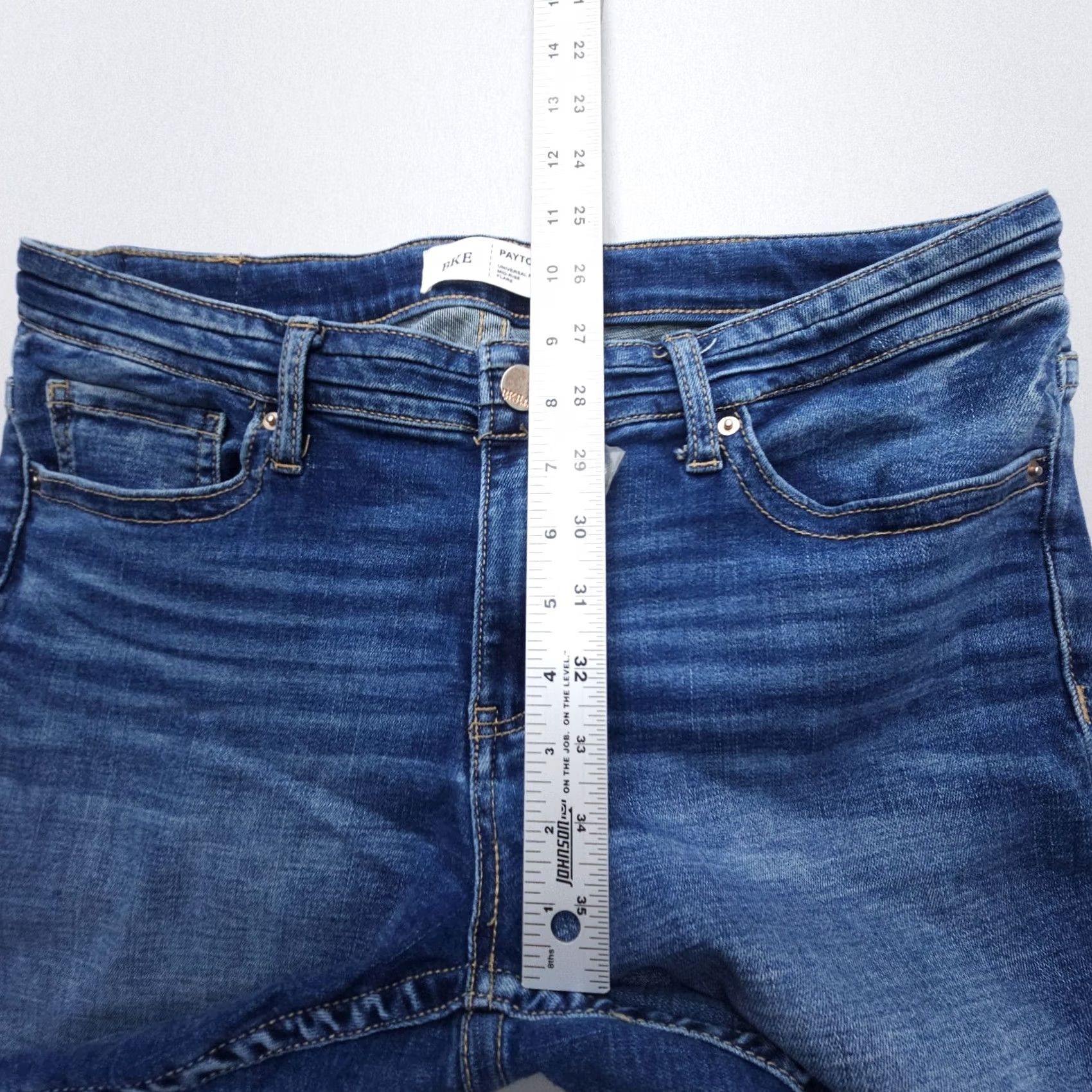 Vintage Buckle BKE Payton Flare Jeans Blue Boho Mid Rise Stretch Bell Size 30 x 33.5 Women Size 30" / US 8 / IT 44 - 7 Thumbnail