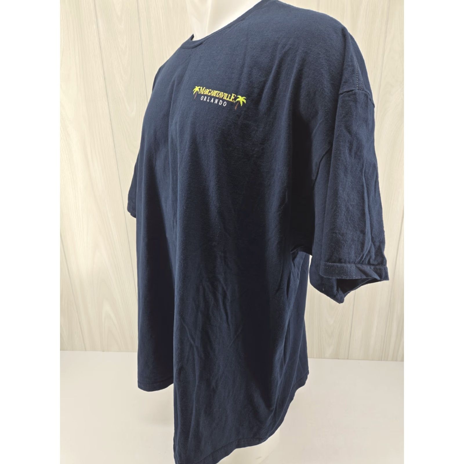 Vintage Margaritaville T-Shirt Mens 3XL Navy Blue Jimmy Buffet Orlando Logo Skull Crew Neck Short Sleeve Cotton Knit Size US XXL / EU 58 / 5 - 4 Thumbnail
