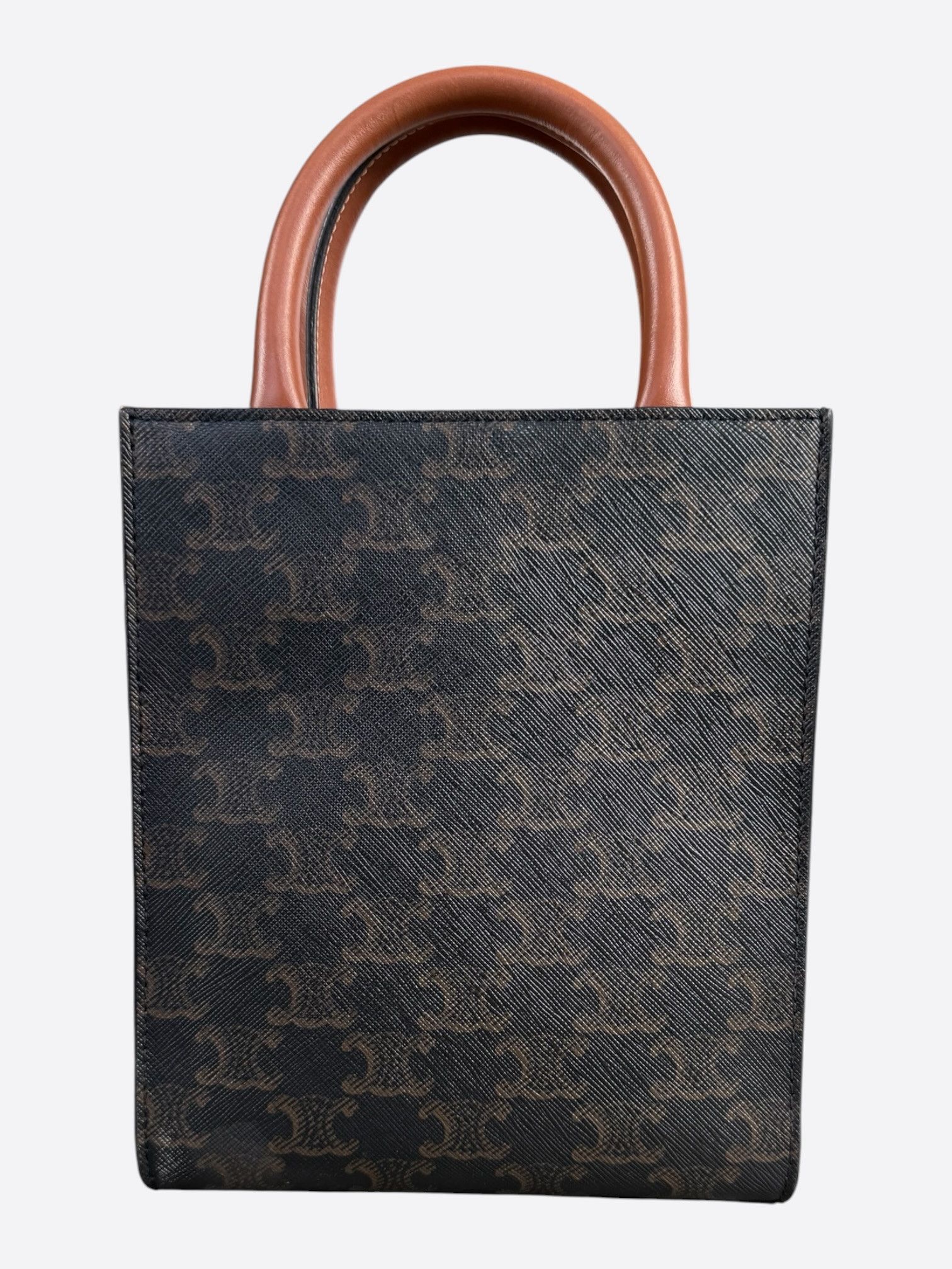 Celine Celine Brown & Black Cabas Mini Vertical Tote Bag Size ONE SIZE - 3 Thumbnail