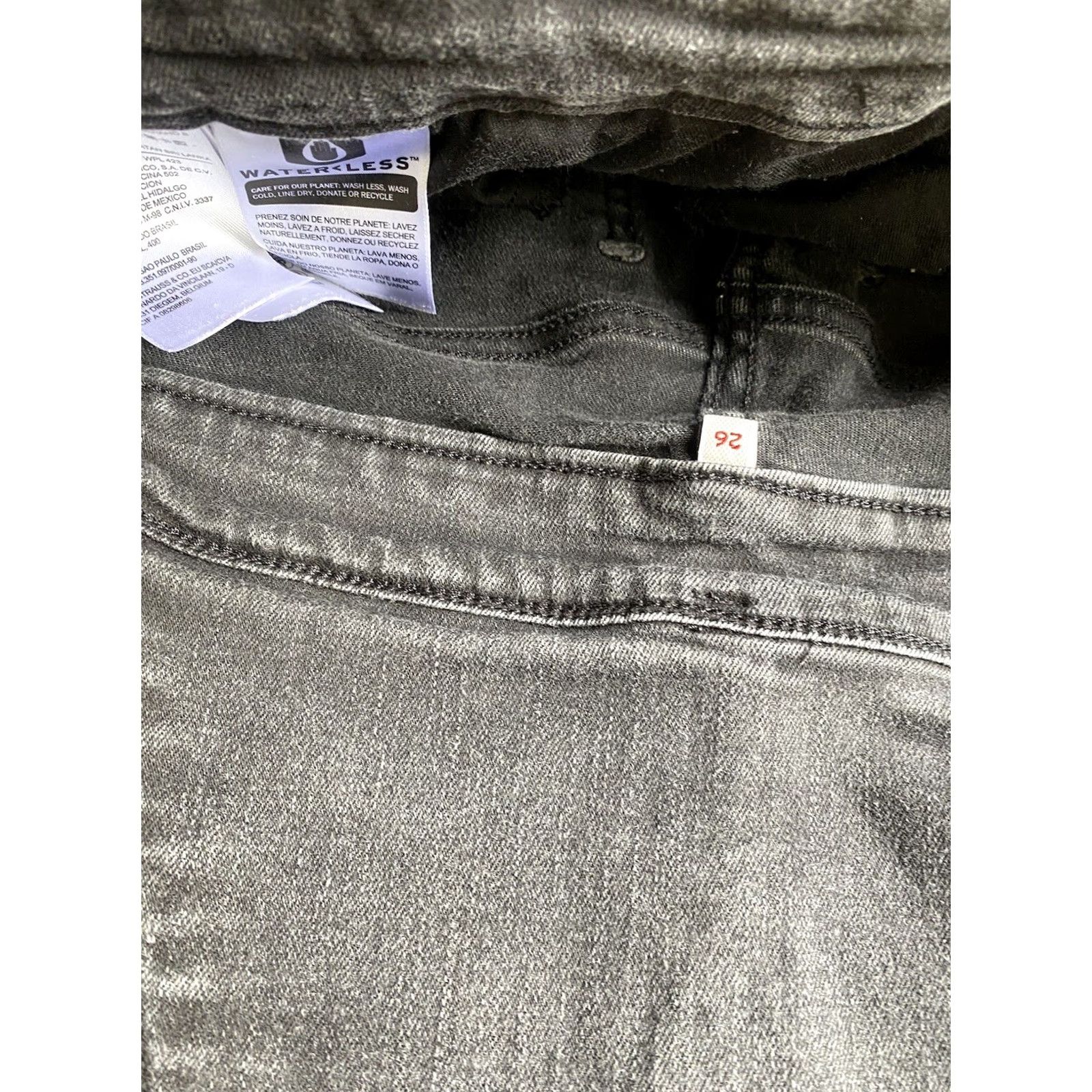 Levi's Levi's Denim Jean Overalls Slim 26 Gray Zipper Womens Size 26 90s Festival Rock Skinny Pockets Vintage: No Size 26" / US 2 / IT 38 - 2 Thumbnail