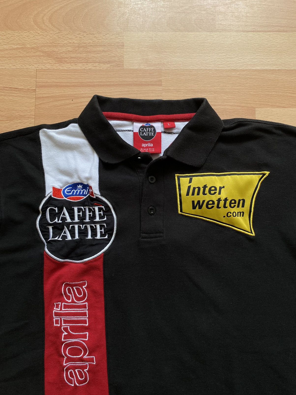 Other Aprilia Grand Prix Moto GP Caffe Latte Team Agip Polo TShirt Size US L / EU 52-54 / 3 - 2 Thumbnail