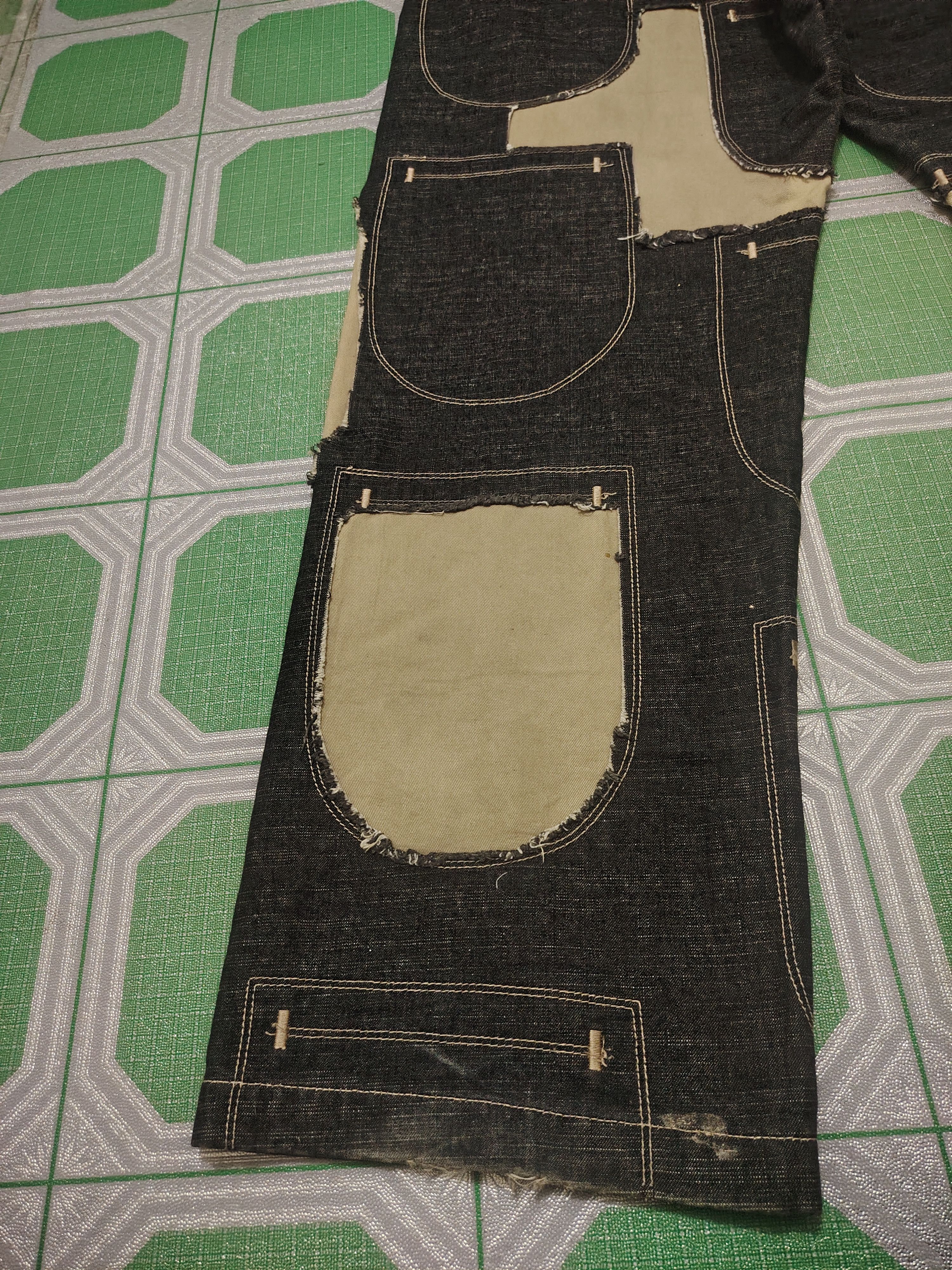 Who Decides War Rare!!! Marithe Francois Girbaud Patchwork Baggy Pants Jeans Size US 38 / EU 54 - 20 Thumbnail