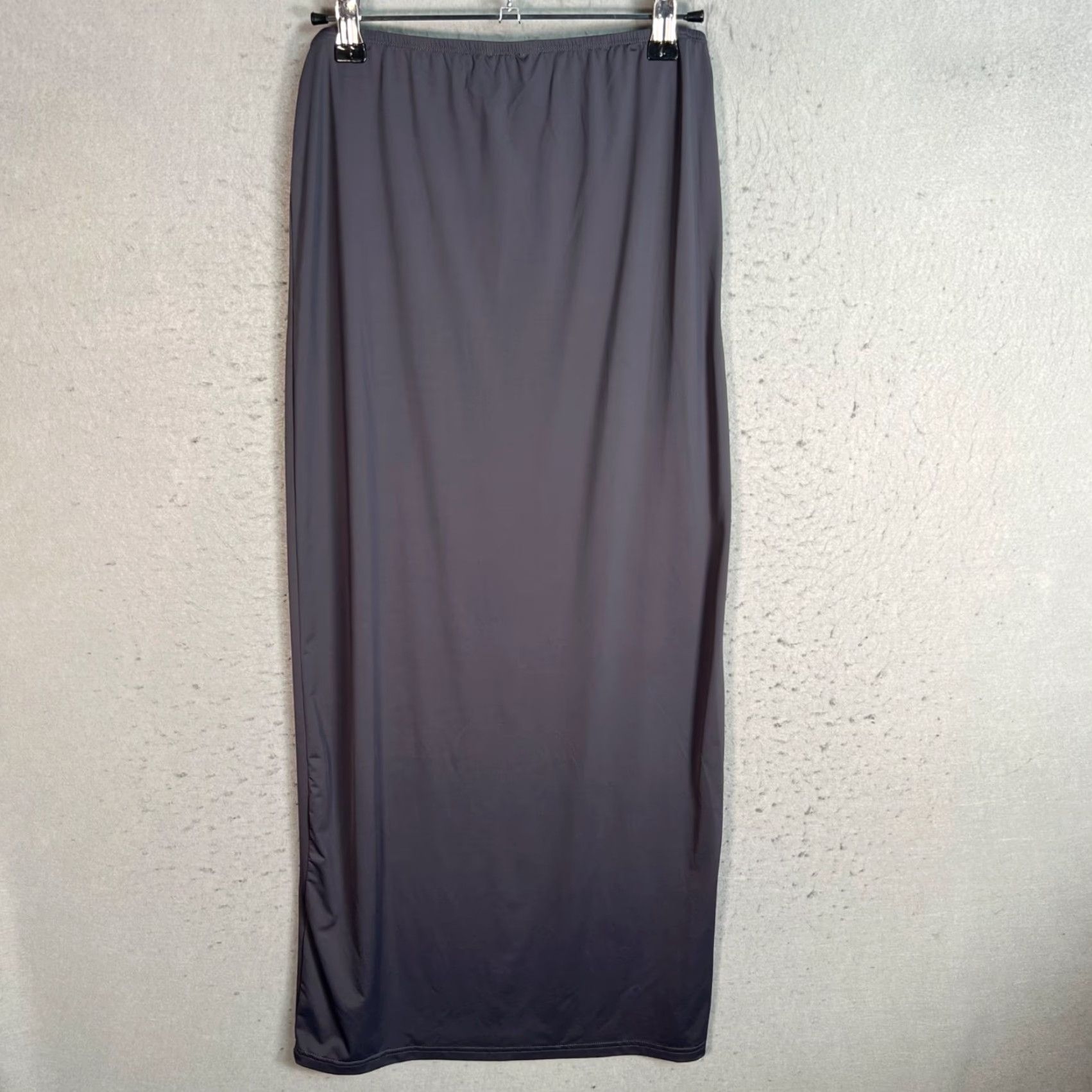 PRINCESS POLLY VINTAGE Princess Polly Maxi Skirt Womens Size 4 Dark Gray Recycled Nylon Elastane Size 27" / US 4 / IT 40 - 2 Thumbnail