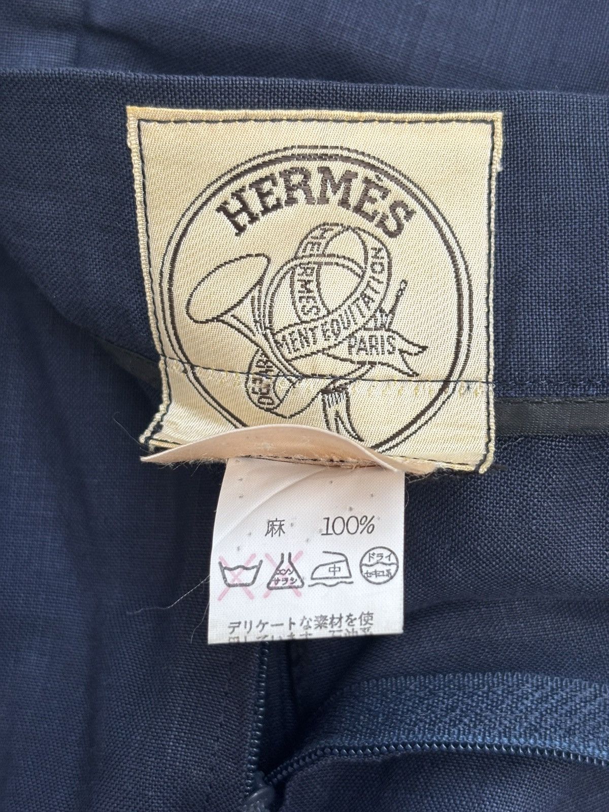 Hermes 1980s Linen Midi Skirt Size 27" / US 4 / IT 40 - 11 Thumbnail