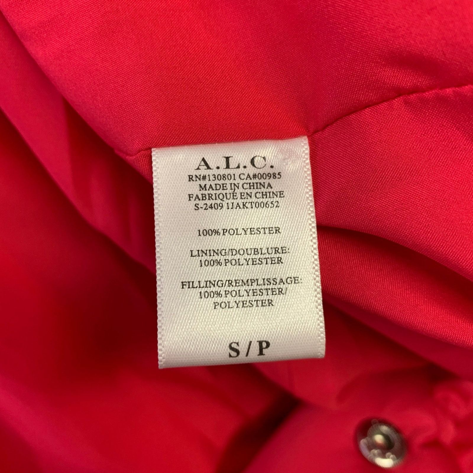A.L.C. A.L.C. Size S Pink Polyester Snaps Jacket Size S / US 4 / IT 40 - 6 Thumbnail