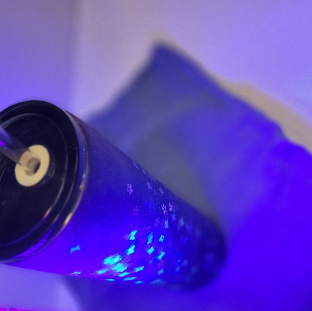 Handmade Hand Crafted Purple Glitter 30 Oz Tumbler Butterfly Floral Size ONE SIZE - 8 Thumbnail