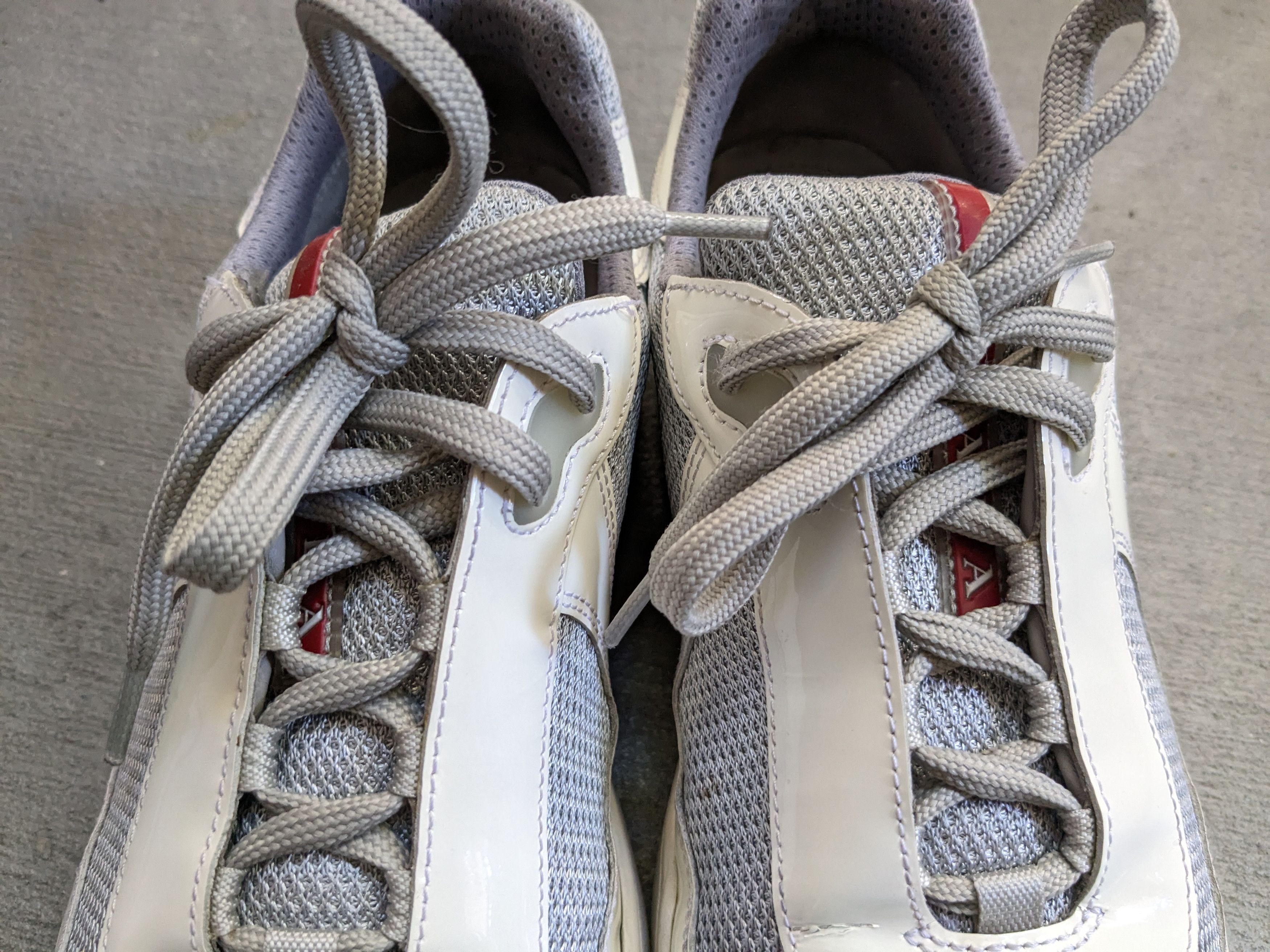 Prada Prada America's Cup White Patent Leather 8 Low Silver Red Size US 8 / EU 41 - 7 Thumbnail