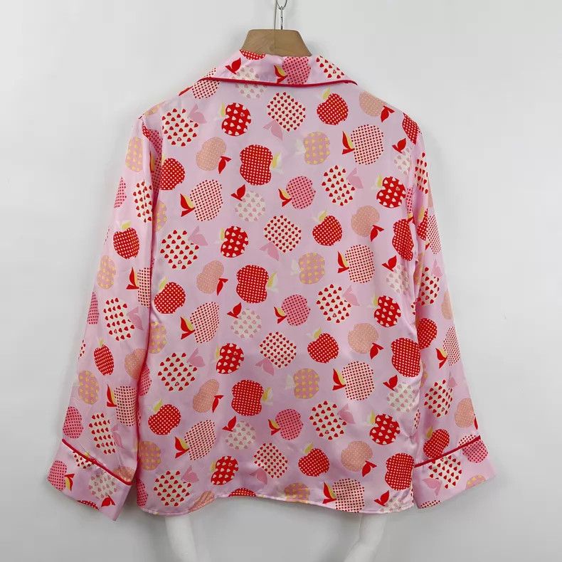 Gucci Gucci Pink heart-shaped apple full-print long-sleeved shir Size XS / US 0-2 / IT 36-38 - 2 Thumbnail