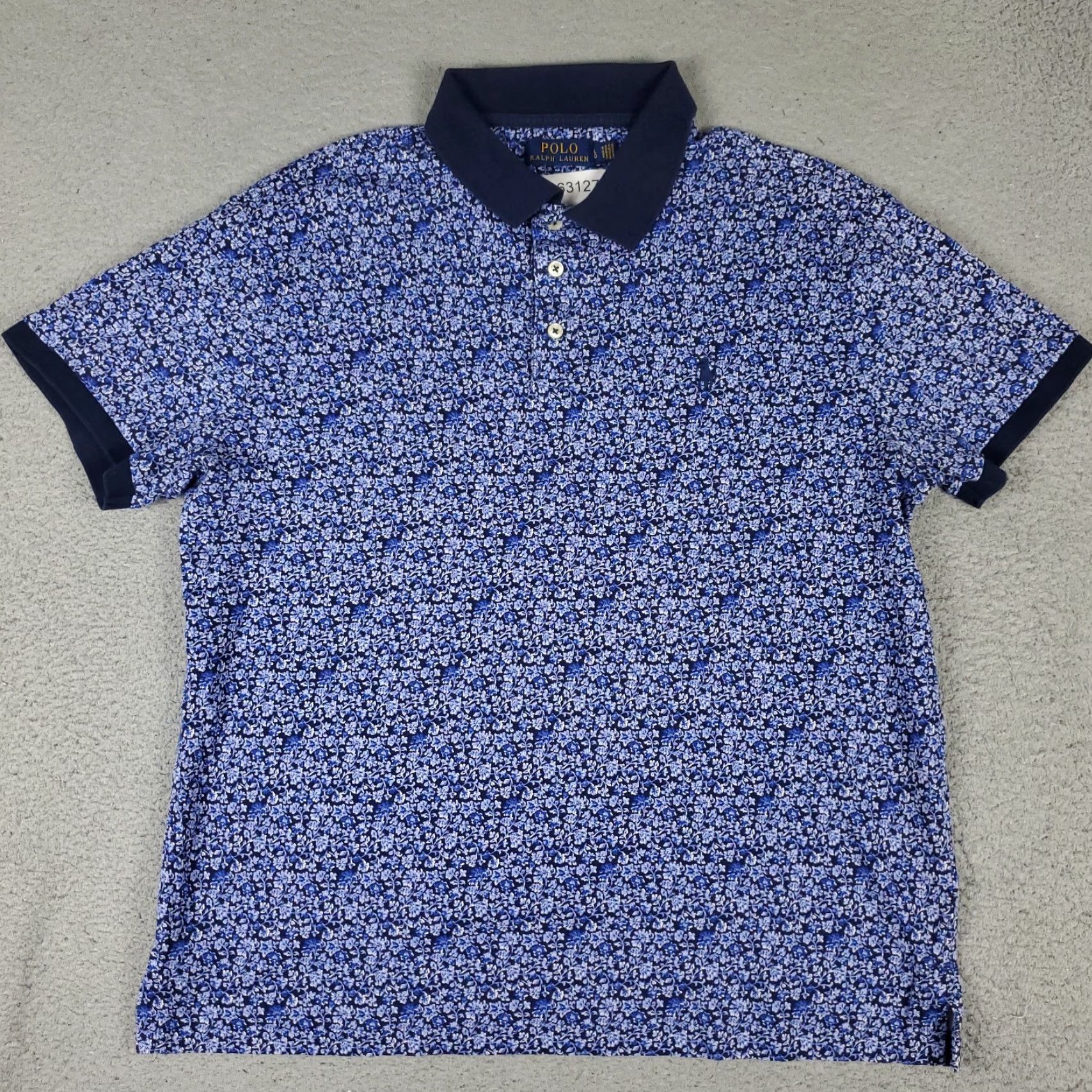 Ralph Lauren Ralph Lauren Polo Shirt Mens Large Blue Floral Casual Short Sleeve Modern Preppy Size US L / EU 52-54 / 3 - 3 Thumbnail