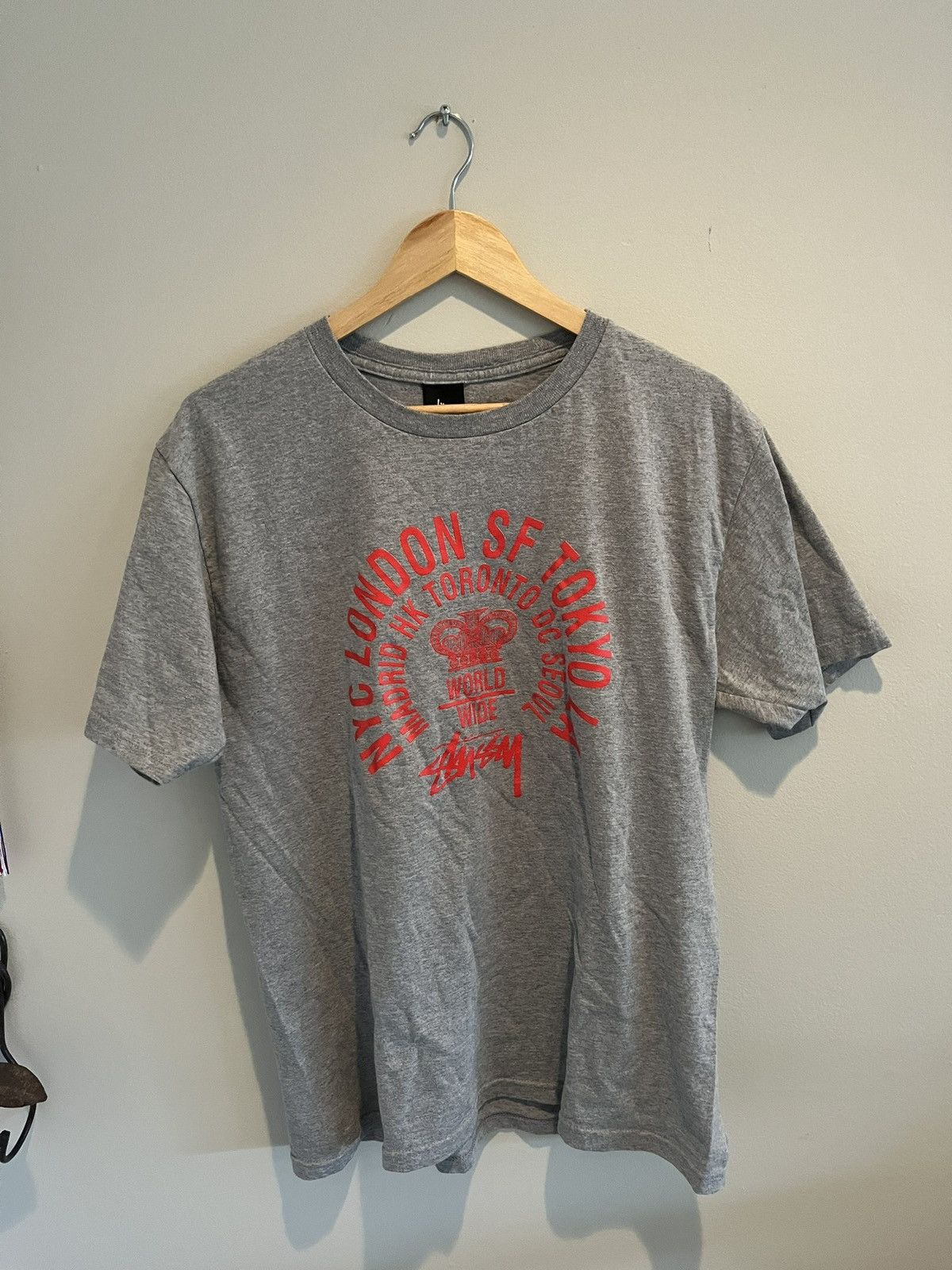 Stussy Stussy Red Letter Worldwide Chapter Tee Size US M / EU 48-50 / 2 - 1 Thumbnail