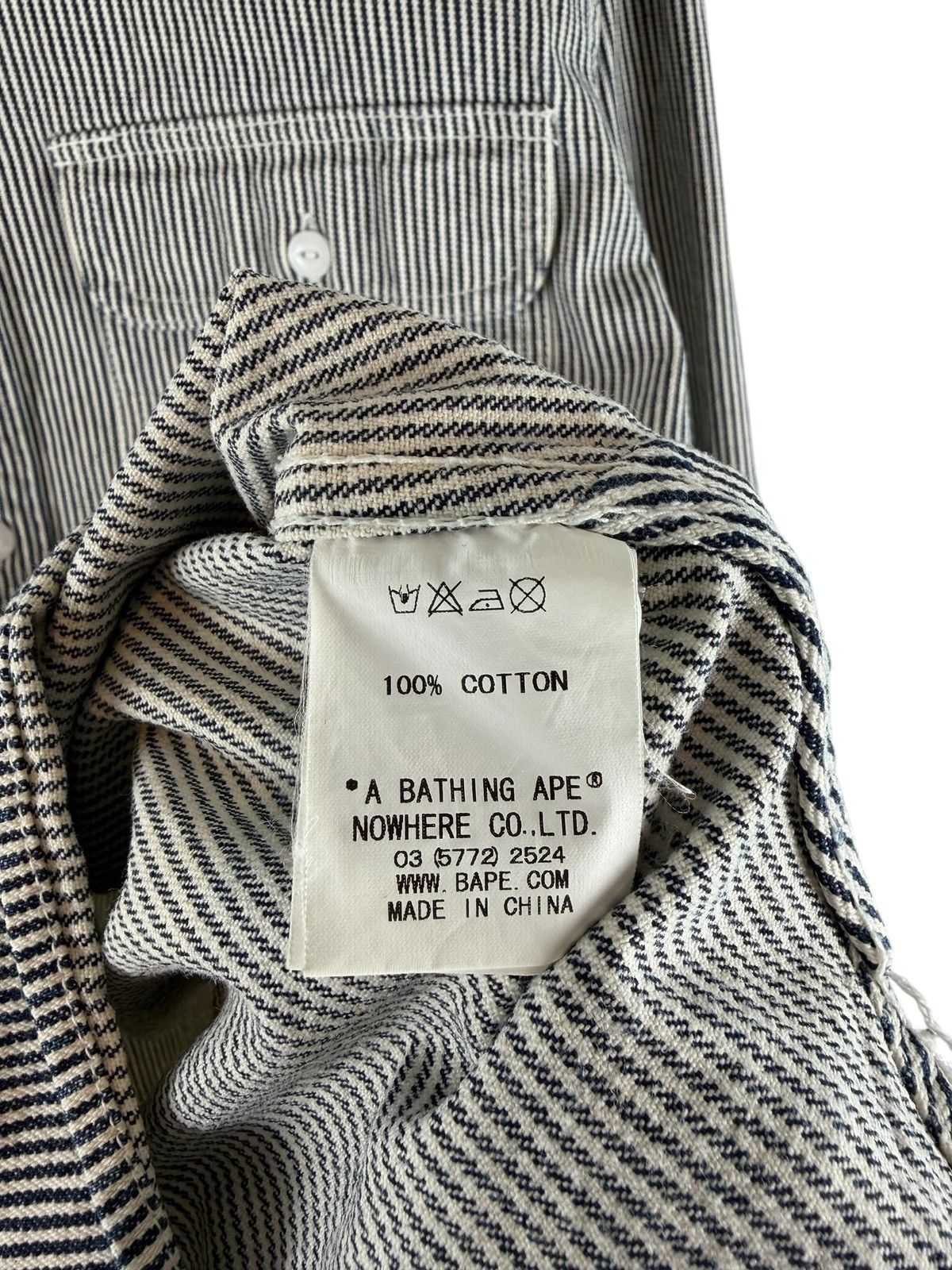 Bape Bape Stripe Work Shirts Size US M / EU 48-50 / 2 - 5 Thumbnail