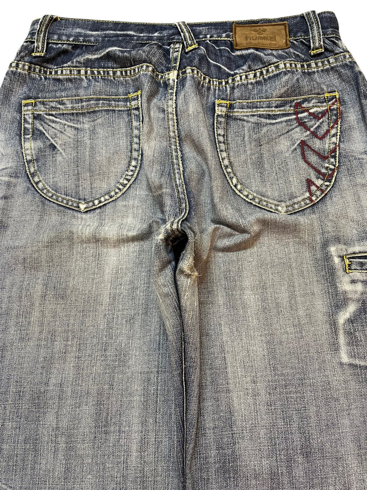 Hummel Vintage Hummel Blue Faded Wash Style Baggy Jeans Size US 32 / EU 48 - 5 Thumbnail