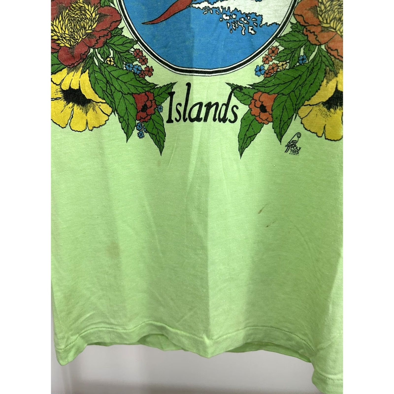 Vintage VINTAGE 70s Hawaiian Island Surf T-Shirt M Green Hawaii Souvenir Bold Graphic Mens Size US M / EU 48-50 / 2 - 7 Thumbnail