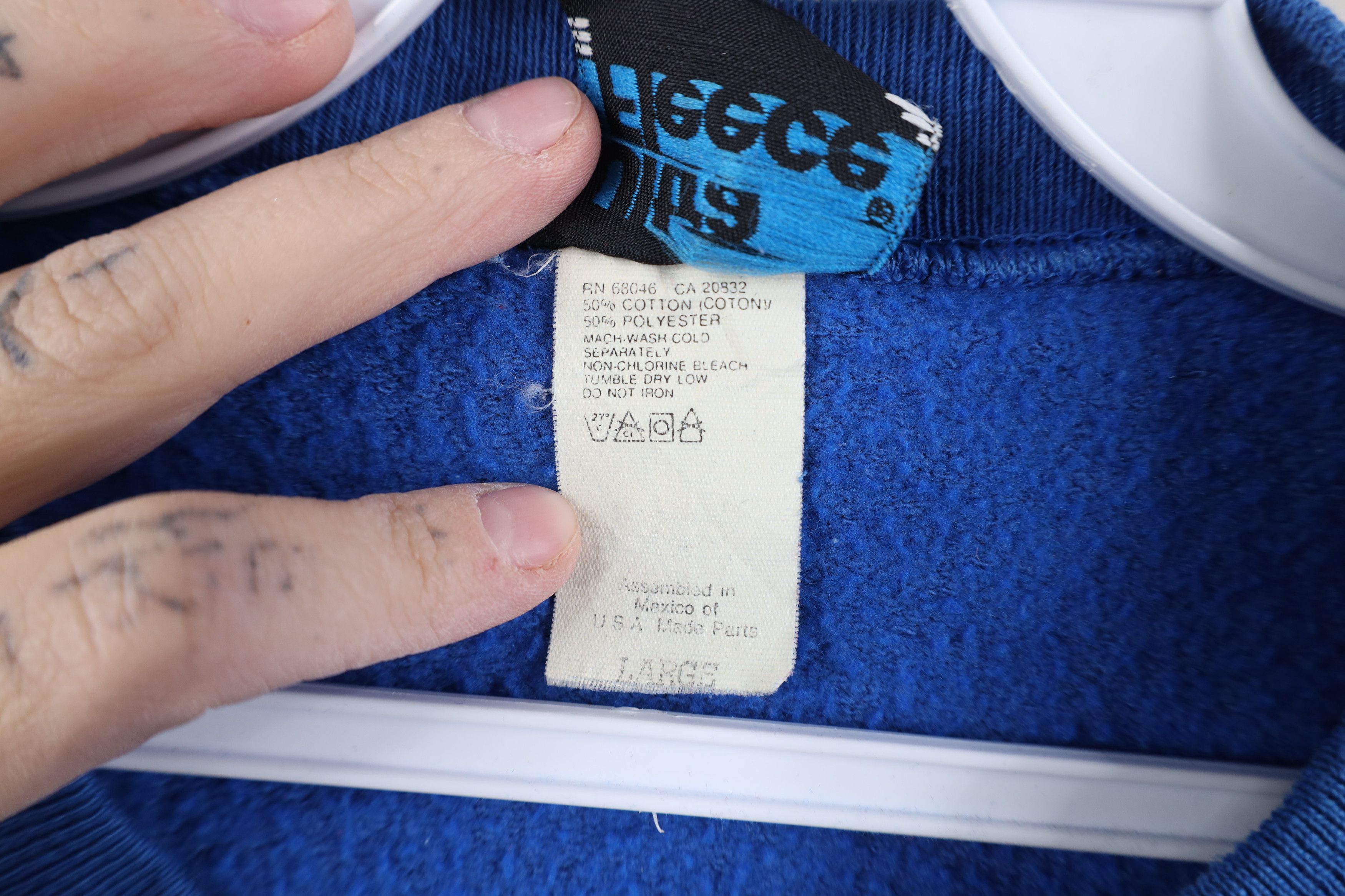 Vintage Vintage 80s 90s Streetwear Crewneck Sweatshirt Blue USA Size US L / EU 52-54 / 3 - 7 Thumbnail