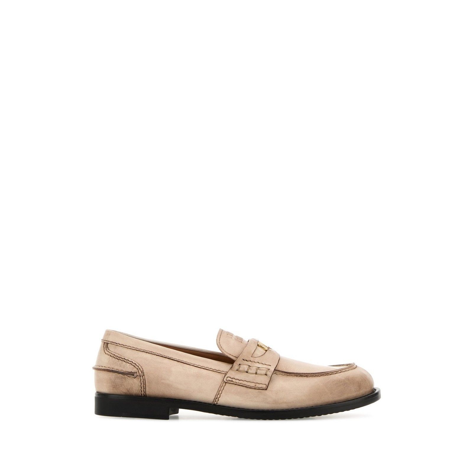MIU MIU $1220 Ivory Penny Loafers New & Authentic (Women's s