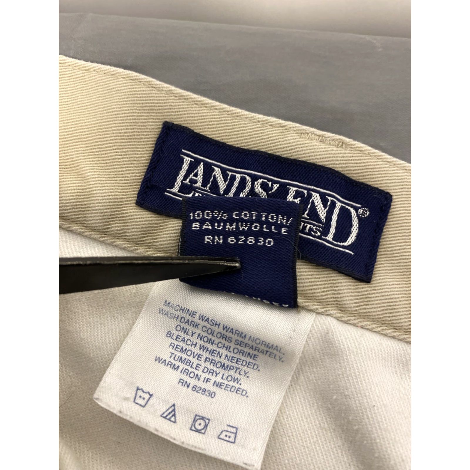 Lands' End Lands' End Men's Chino Shorts 34 Black Casual High Rise 9" Inseam Cotton Plain Front Size US 34 / EU 50 - 8 Thumbnail