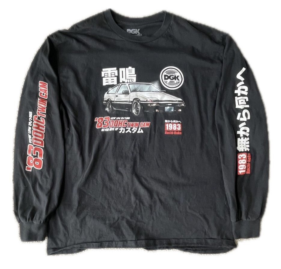DGK DGK Hachi-Roku Toyota AE86 DOHC Twin Cam Long Sleeve Tee Size US M / EU 48-50 / 2 - 1 Thumbnail