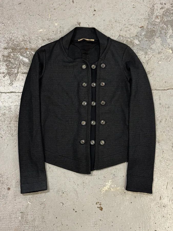 Marithe + Francois Girbaud Marithé & François Girbaud Grey & Black Officer Buttoned Jacket Size S / US 4 / IT 40 - 2 Thumbnail