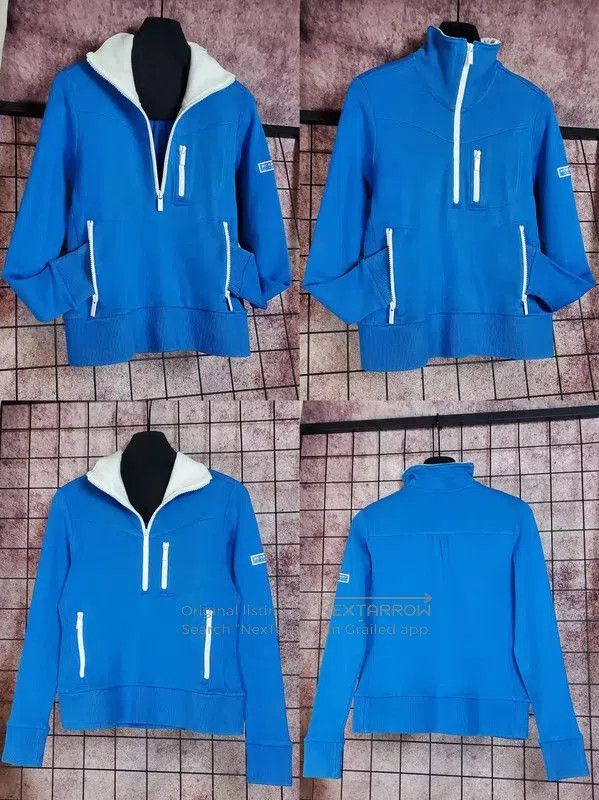 Burberry Burberry Blue Cotton Blend Pullover Sweatshirt. Size S / US 4 / IT 40 - 1 Thumbnail