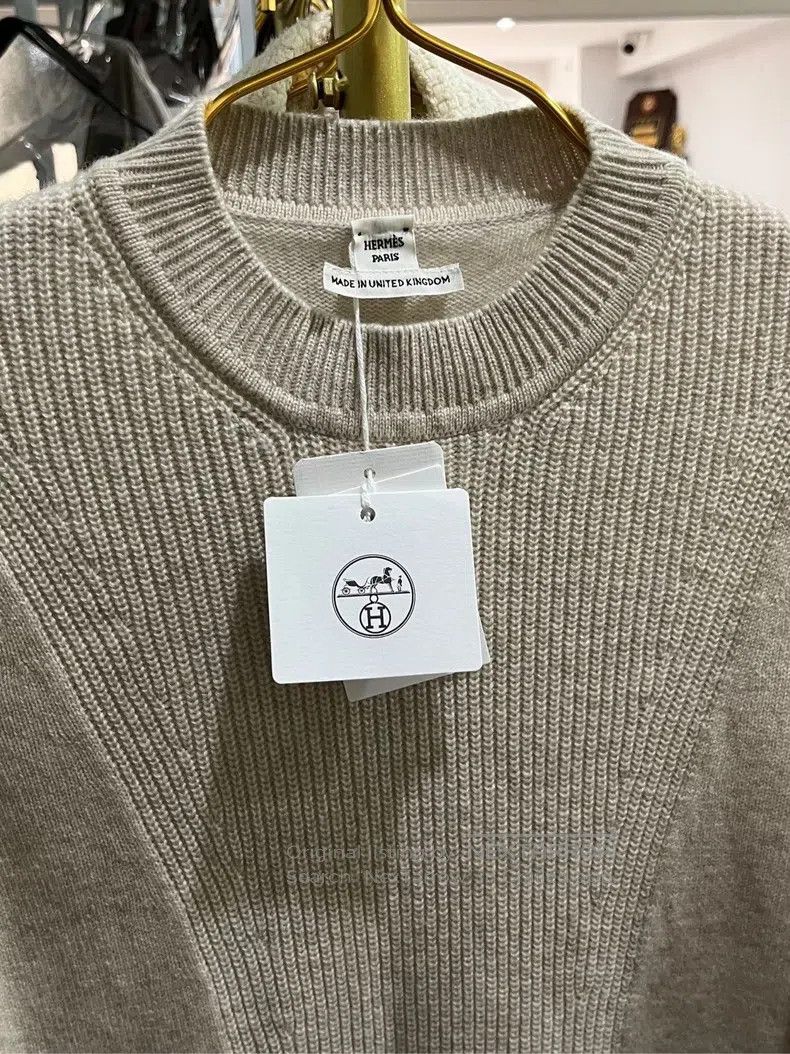 Hermes Hermes Women's solid color round neck knit mid-length long Size XXS / US 00 / IT 34 - 5 Thumbnail