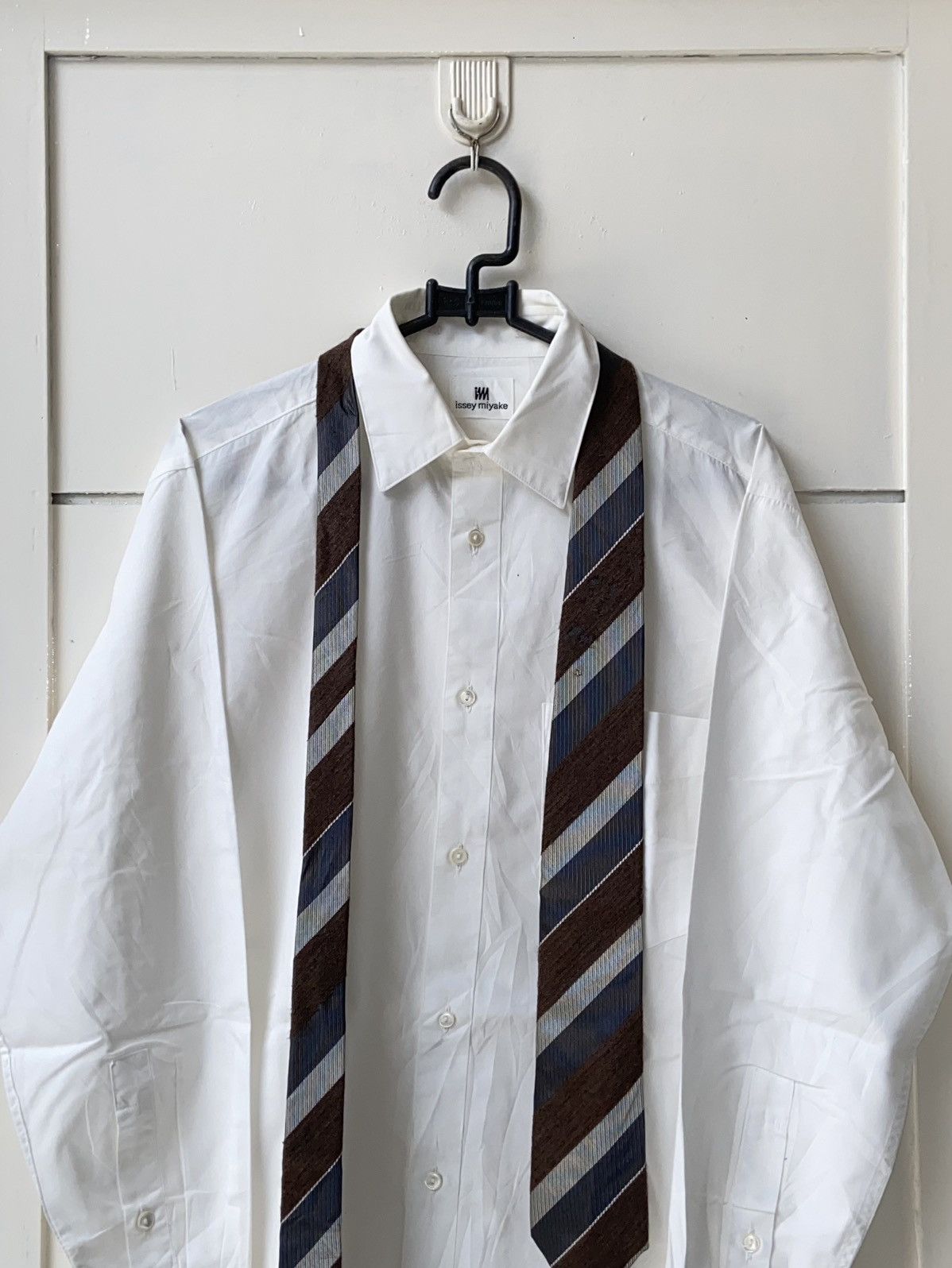 Issey Miyake ISSEY MIYAKE IM White Shirt Tie Size US S / EU 44-46 / 1 - 2 Thumbnail