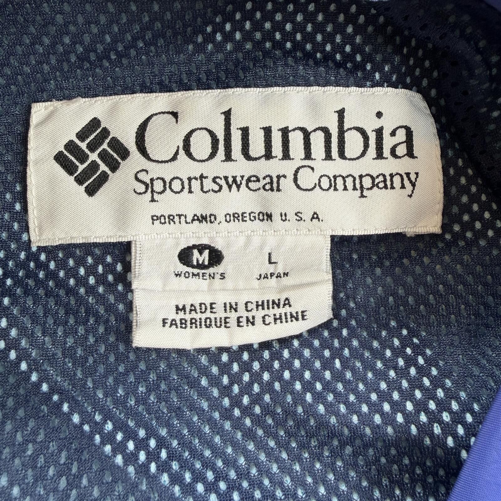 Columbia Vintage 90s Columbia Windbreaker Jacket Womens M Teal Hooded Size M / US 6-8 / IT 42-44 - 4 Thumbnail