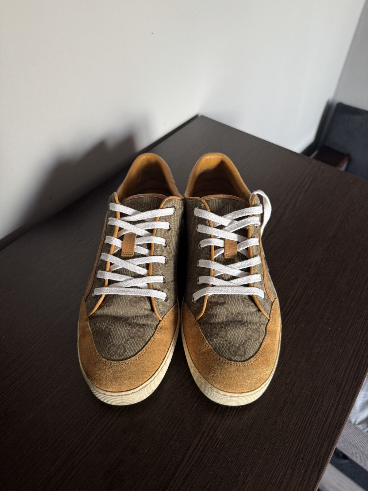 Gucci Gucci Ace GG monogram canvas leather sneakers Size US 8 / EU 41 - 2 Thumbnail