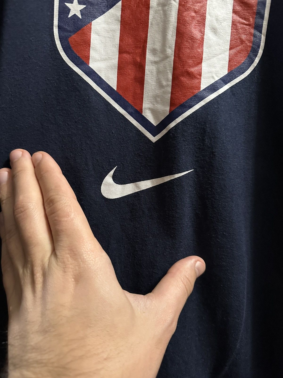 Nike Rare Vintage T-Shirt Nike Athletic Madrid Football Swoosh. Size US XL / EU 56 / 4 - 3 Thumbnail