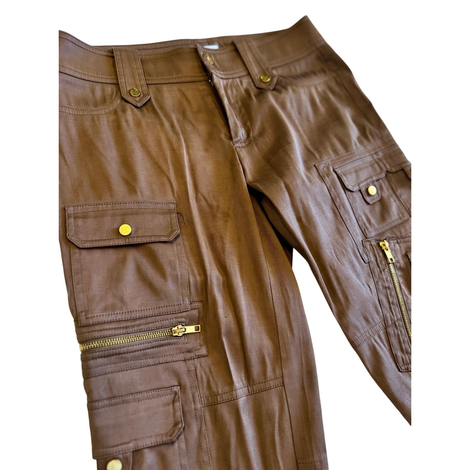 Other Cache Chocolate Brown Capri Pants – High Rise, Soft Fabric Size 30" / US 8 / IT 44 - 2 Thumbnail