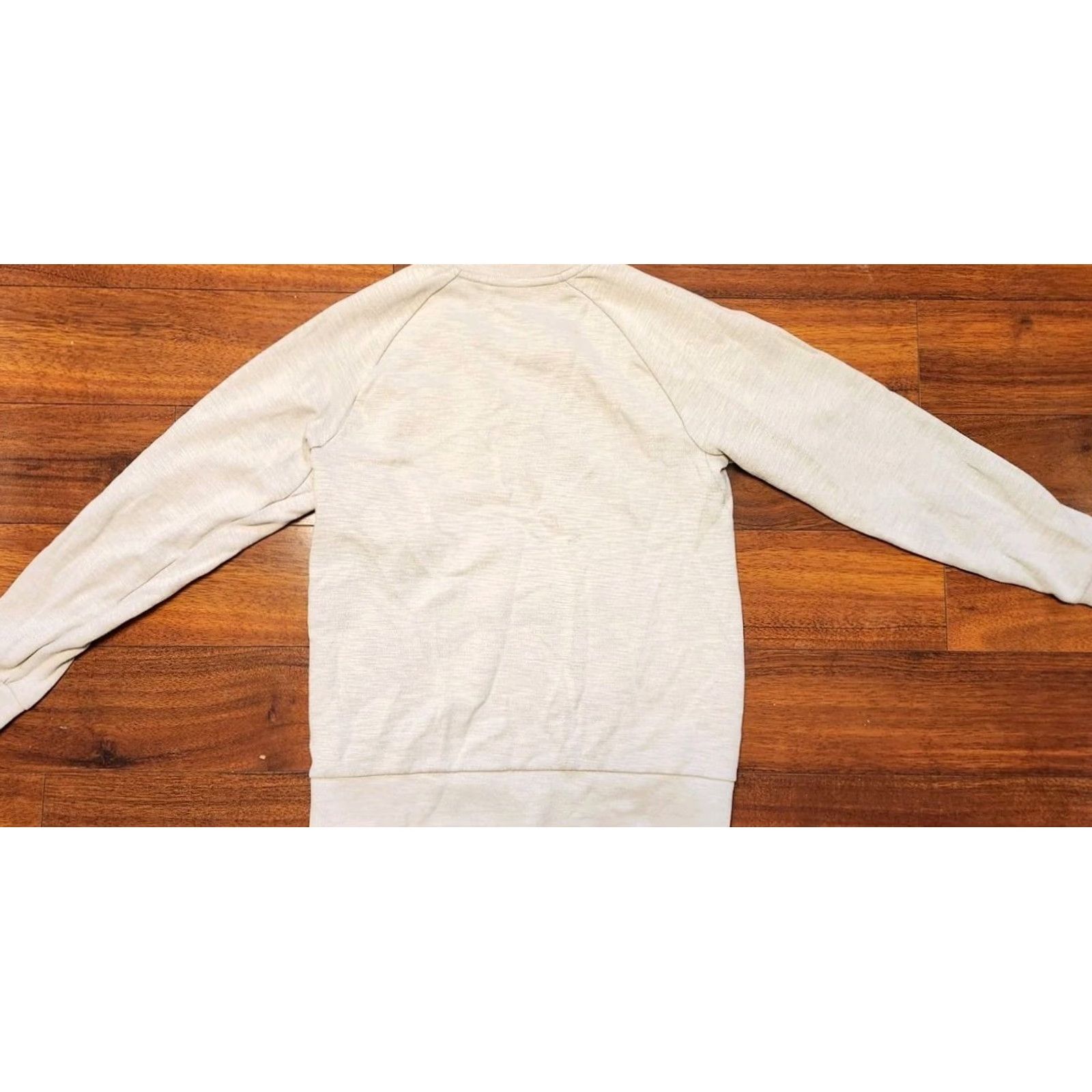 Nike NIKE Adult S Sweatshirt Logo Crewneck Kangaroo Pocket Beige Regular Knit Cotton Polyester Size US S / EU 44-46 / 1 - 4 Thumbnail
