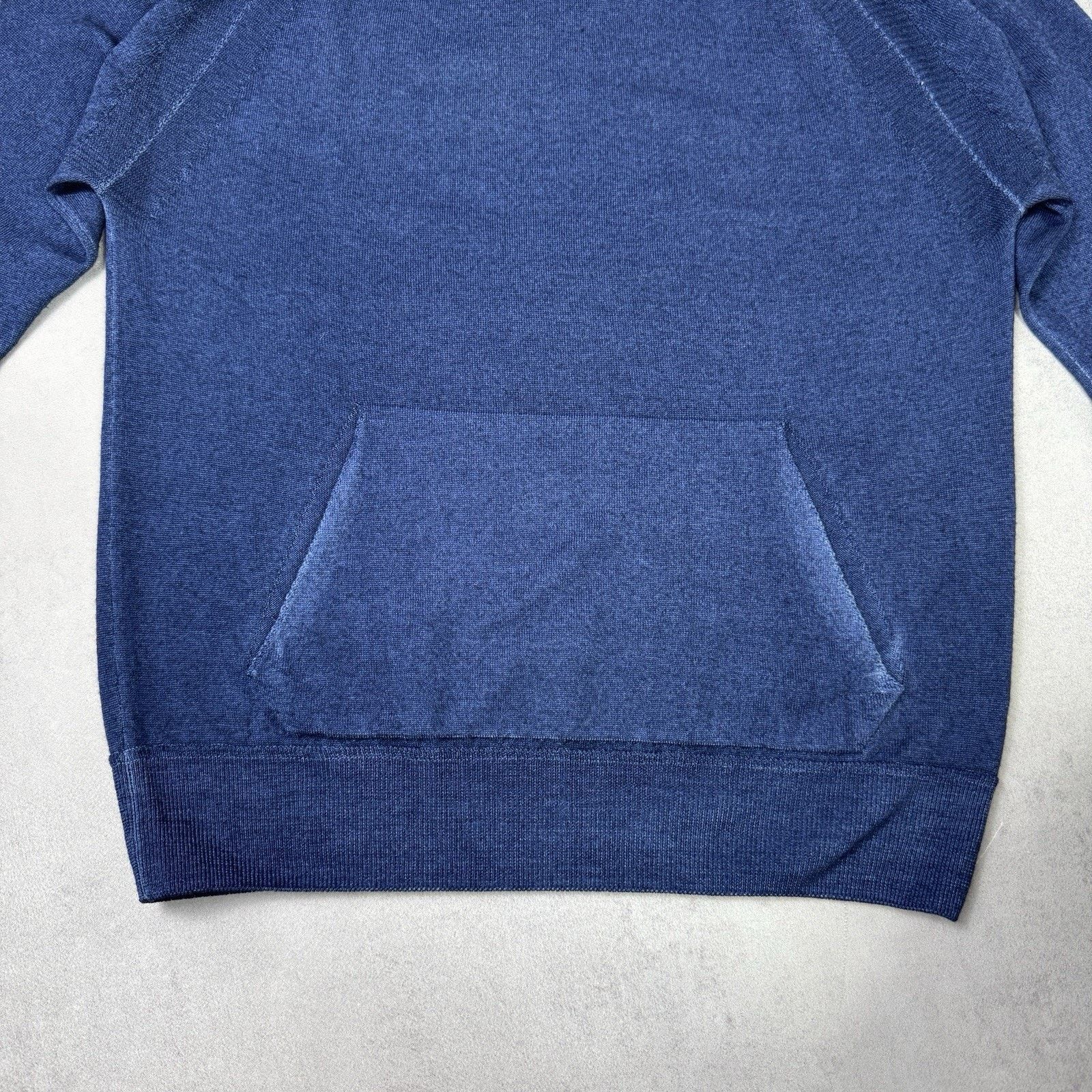Aspesi Aspesi Men Wool Merino Sweater Hooded Blue Size 48 Size US M / EU 48-50 / 2 - 7 Thumbnail