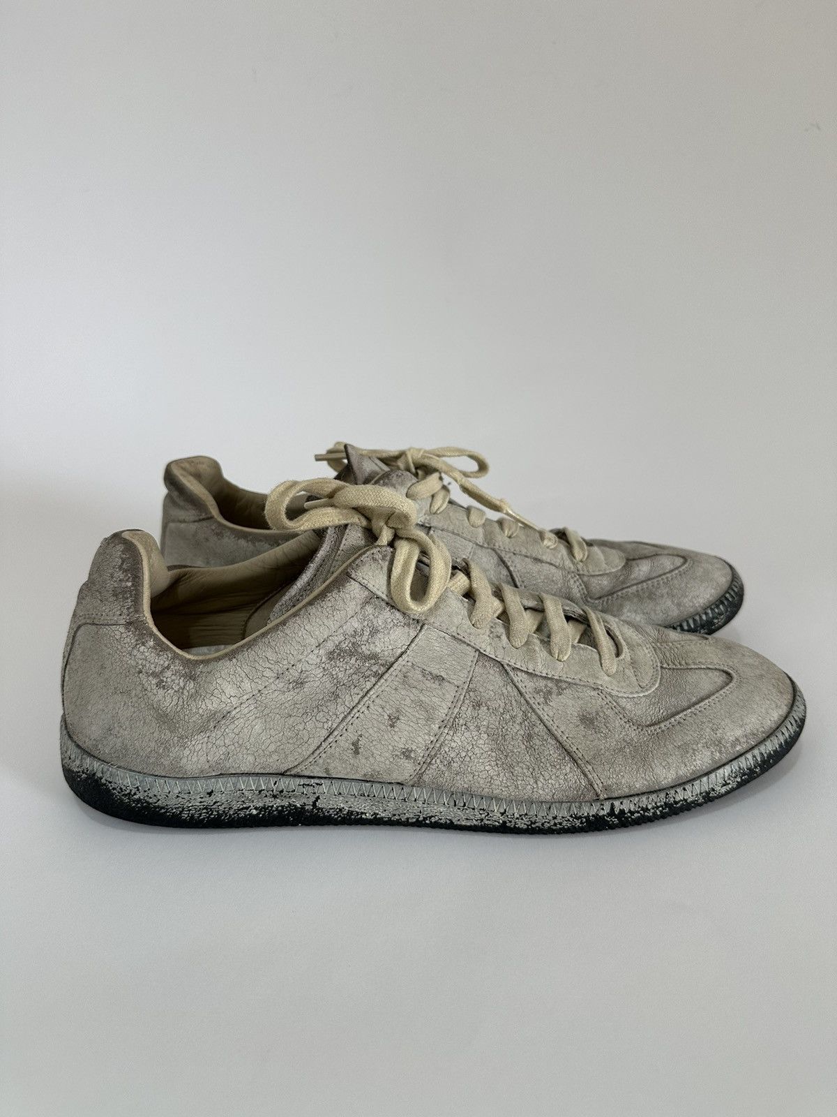 マルジェラ Replica Canvas Army Sneaker 43 Maison Margiela Replica German Army Trainer (GATs) Men's