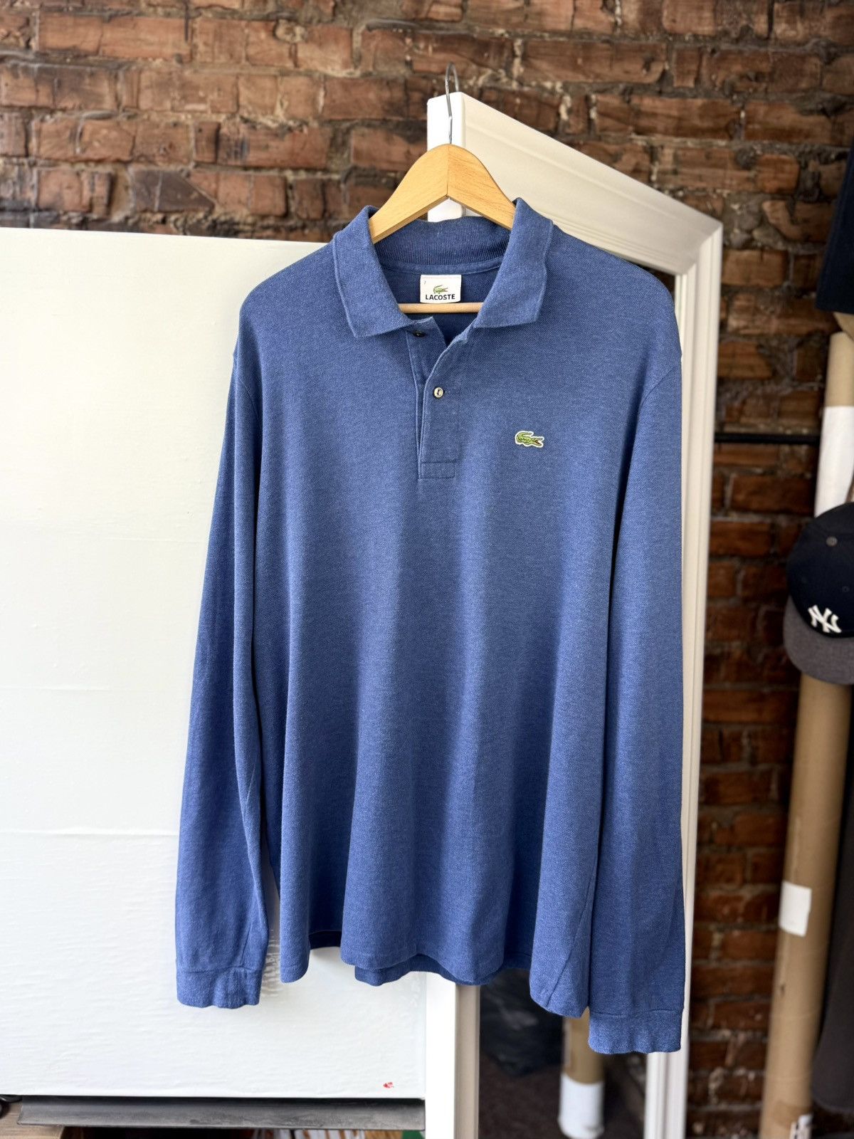 Lacoste Lacoste Mens Blue Long Sleeve Polo Shirt Y2K Size US XL / EU 56 / 4 - 1 Thumbnail