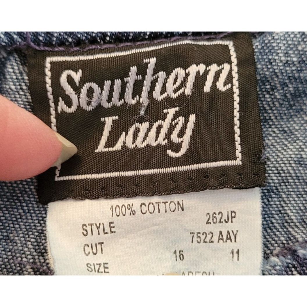 Vintage Southern Lady Blue Jean Denim A Line Skirt 16 Cotton Maxi Mo Size 38" / US 16 / IT 52 - 3 Thumbnail