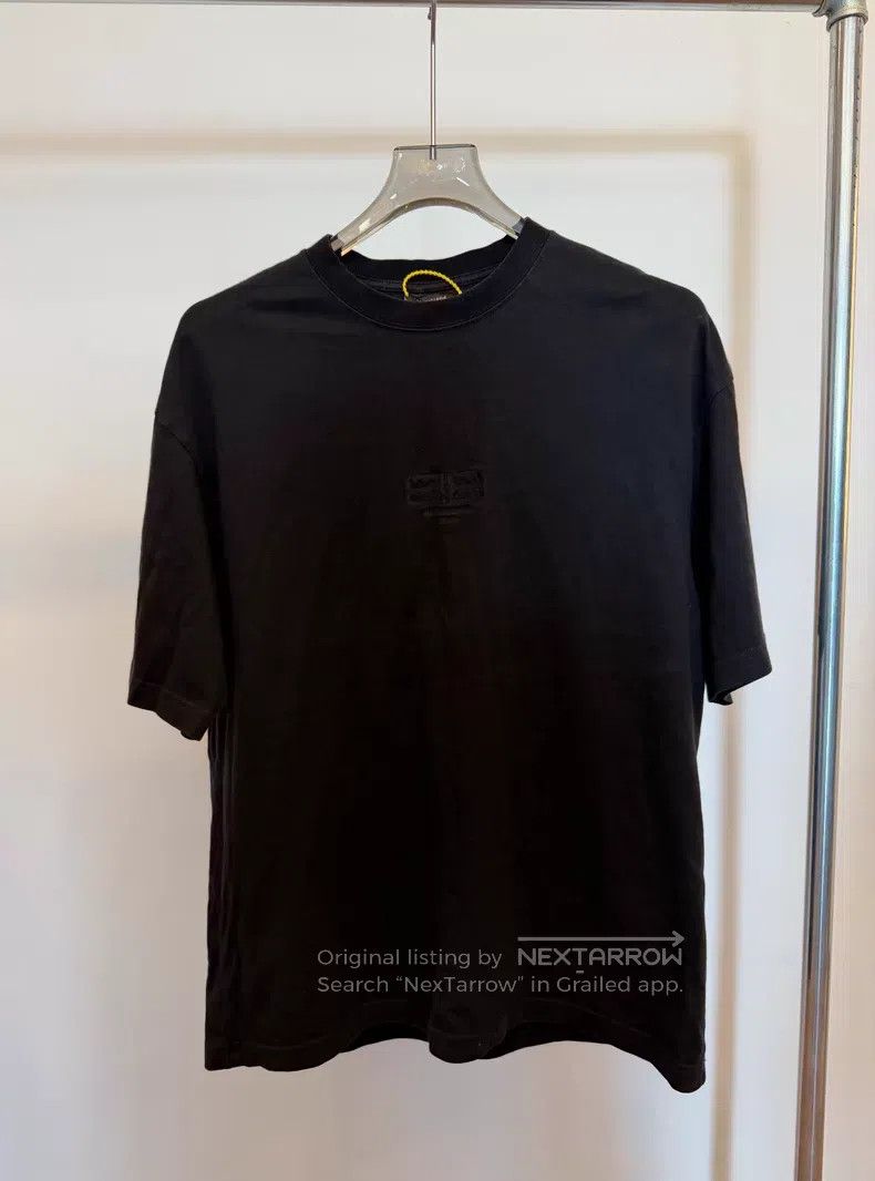 Balenciaga Balenciaga Solid Color Logo Embroidered Crew Neck T-Shirt Size US XS / EU 42 / 0 - 1 Thumbnail