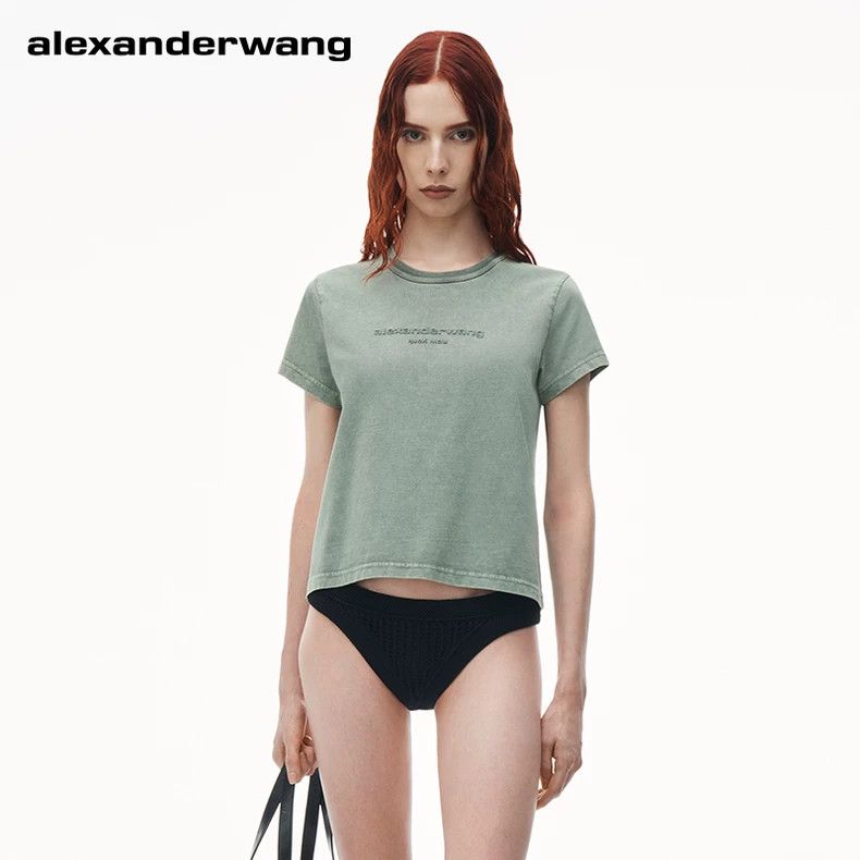 Alexander Wang Alexander Wang Essential Logo T-Shirt - dmc Size US XS / EU 42 / 0 - 1 Thumbnail